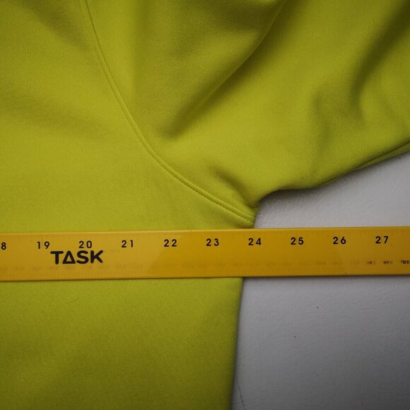 Under Armour Men's Size XL Neon Green w/ Blue Logo Fleece Lined Hoodie - Picture 7 of 12